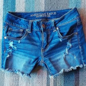 🟢AEO Jean Shorts  sz0   super stretch